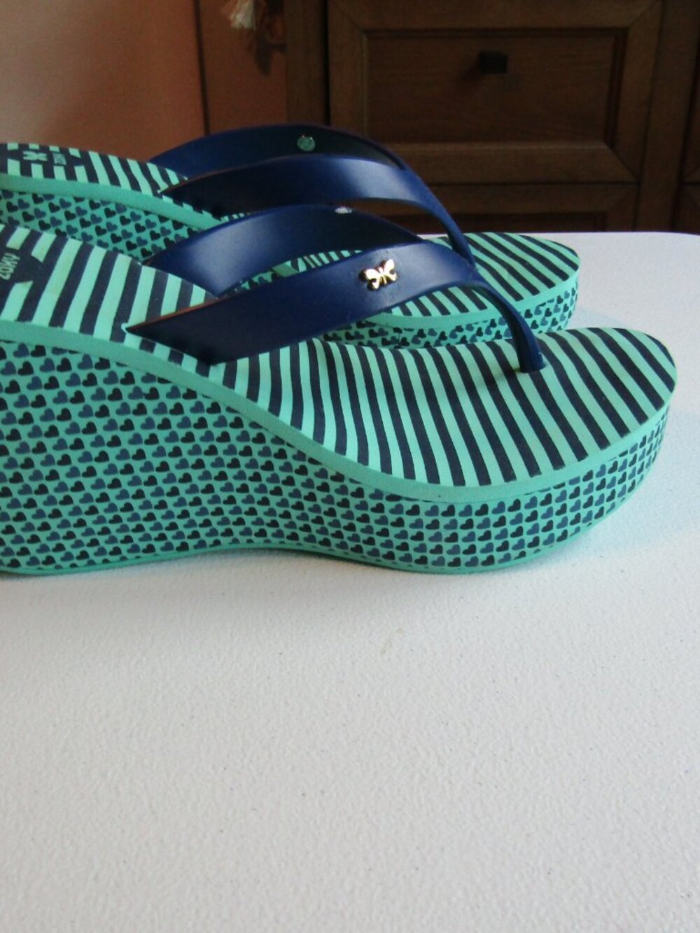 Zaxy Lipstick 2 Wedge Platform Flip Flop Sandals - Picture 9 of 9
